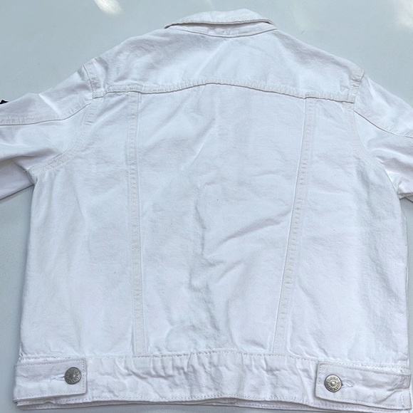 Tokyo Talkies White Patchwork Denim Jacket - Picture 16 of 16